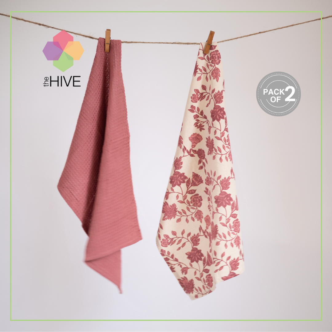 The Hive Home-- Bloomed Kitchen towel